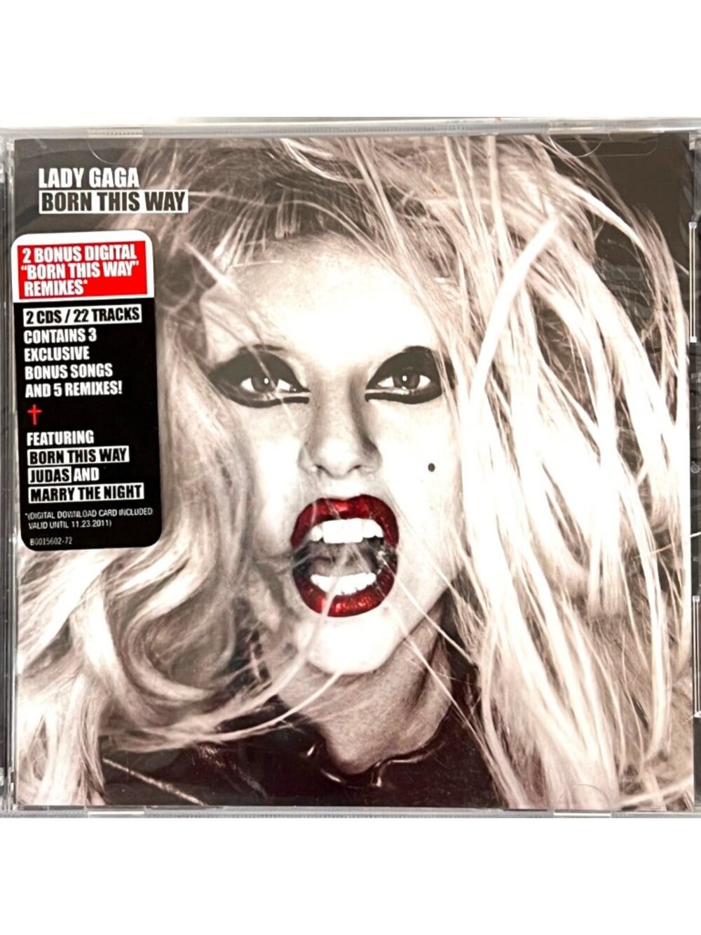 Lady Gaga Born This Way 2x CD 22trks + Bonus Remixes 2011 Sealed w/Hype Sticker